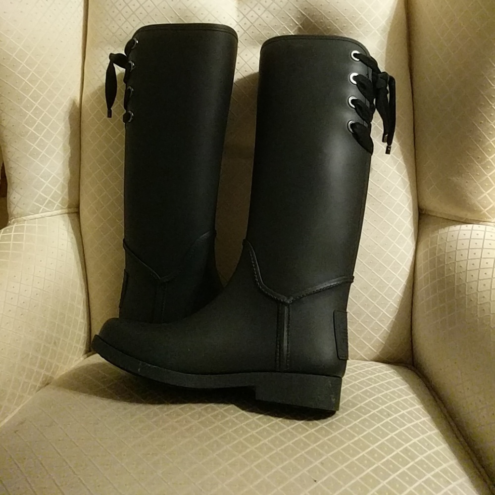 Black Coach Tristee rain boots